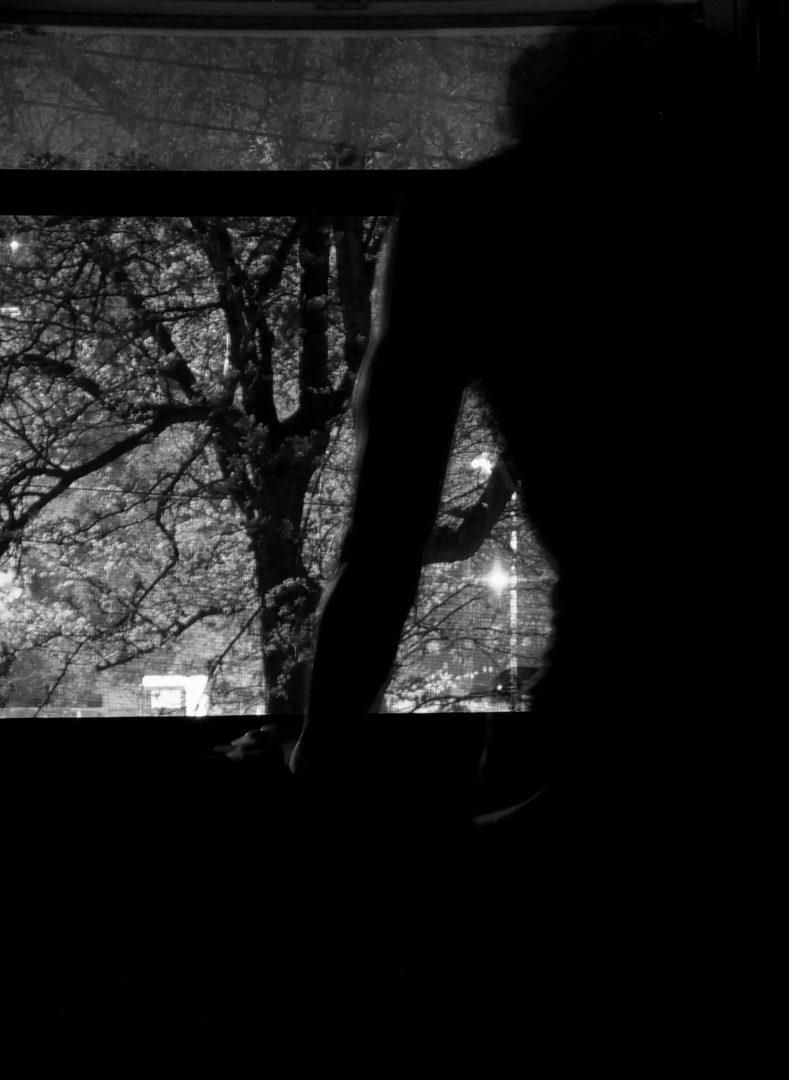Silhouette dans l'obscurité face à une fenêtre illustrant les mémoires implicites et la pesanteur des réveils difficiles